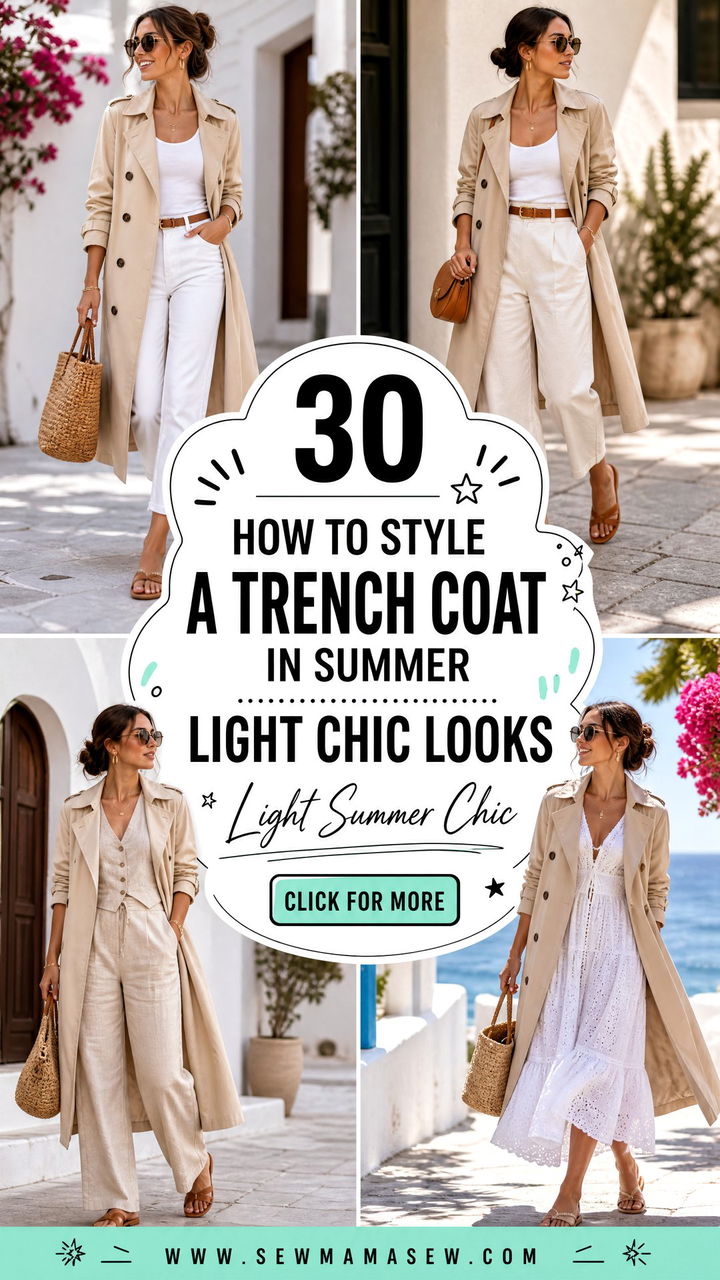 30 How to Style a Trench Coat in Summer Light Chic Looks - 30 How to Style a Trench Coat in Summer: Light Chic Looks
