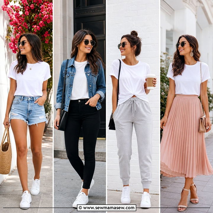 30 How to Style a White T-Shirt in Spring Fresh Layered Looks