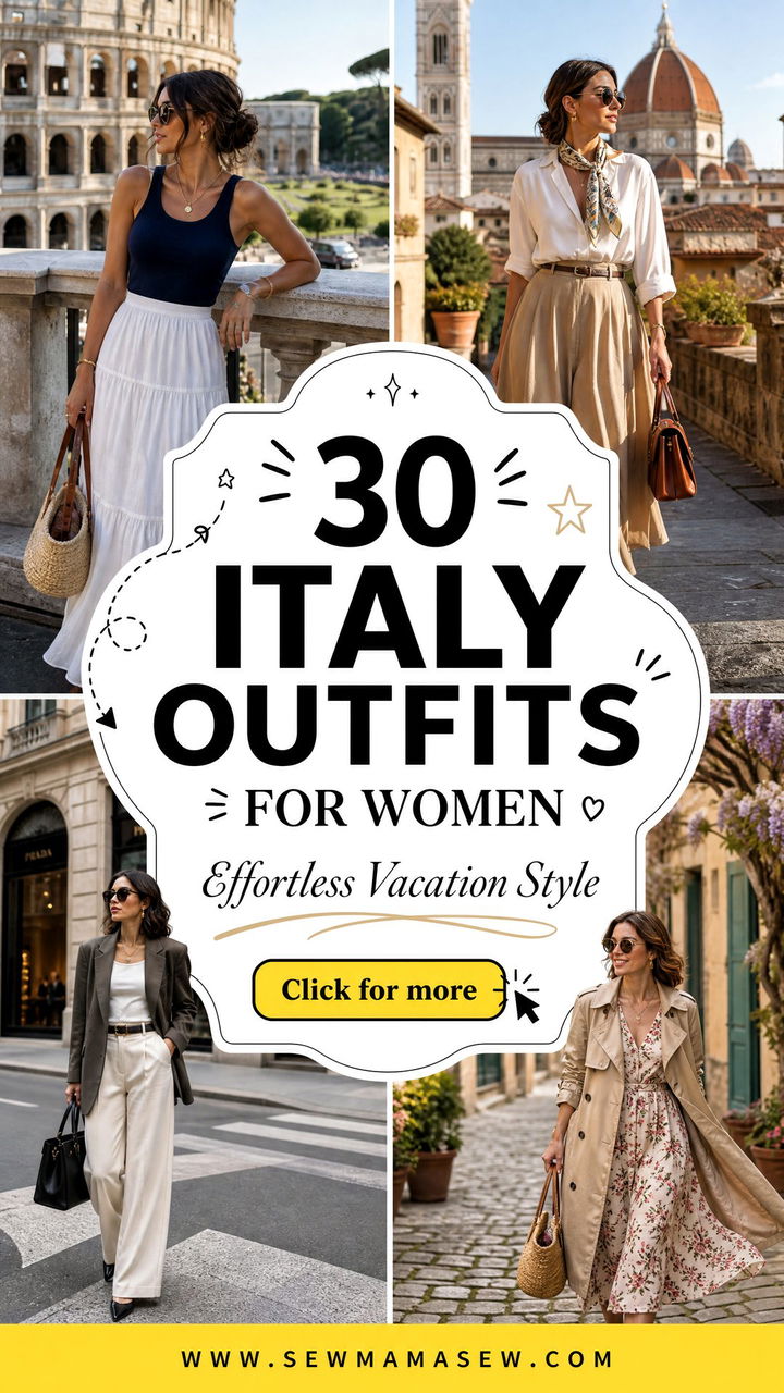 30 Italy Outfits for Women for Effortless Vacation Style - 30 Italy Outfits for Women for Effortless Vacation Style