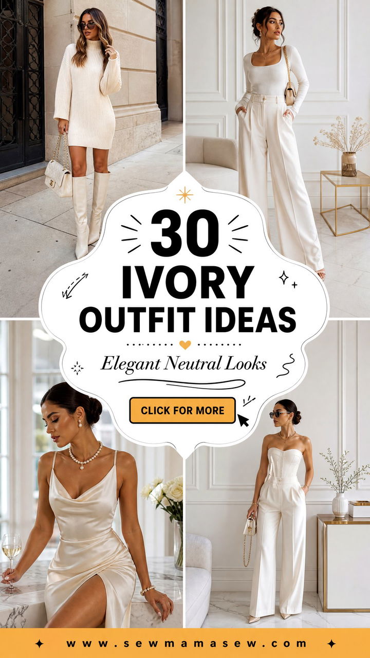 30 Ivory Outfit Ideas for Elegant Neutral Looks All Year - 30 Ivory Outfit Ideas for Elegant Neutral Looks All Year