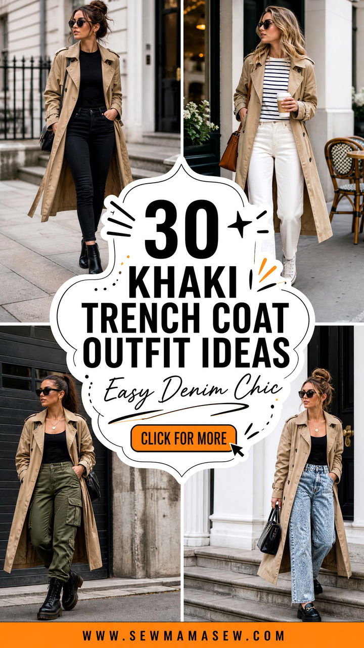 30 Khaki Trench Coat Outfit Ideas With Jeans Easy Chic - 30 Khaki Trench Coat Outfit Ideas With Jeans: Easy Chic