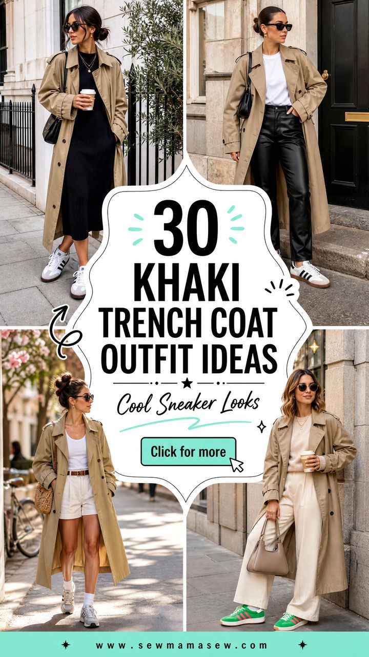 30 Khaki Trench Coat Outfit Ideas With Sneakers Cool Looks - 30 Khaki Trench Coat Outfit Ideas With Sneakers: Cool Looks
