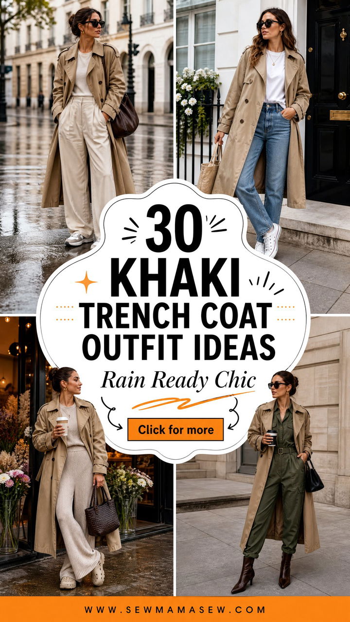 30 Khaki Trench Coat Outfit Ideas for Rain That Stay Chic - 30 Khaki Trench Coat Outfit Ideas for Rain That Stay Chic