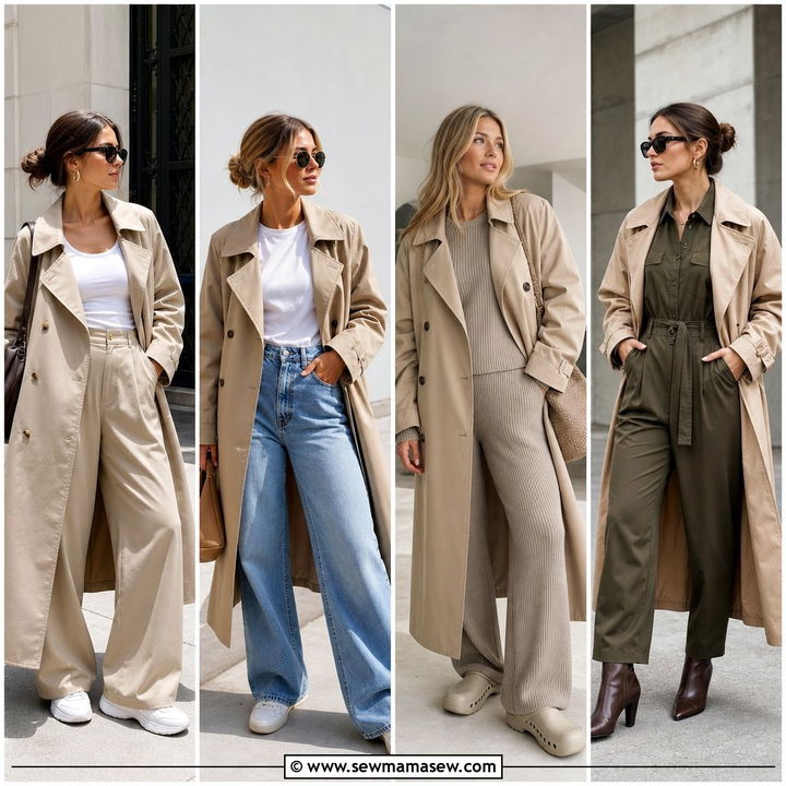 30 Khaki Trench Coat Outfit Ideas for Rain That Stay Chic