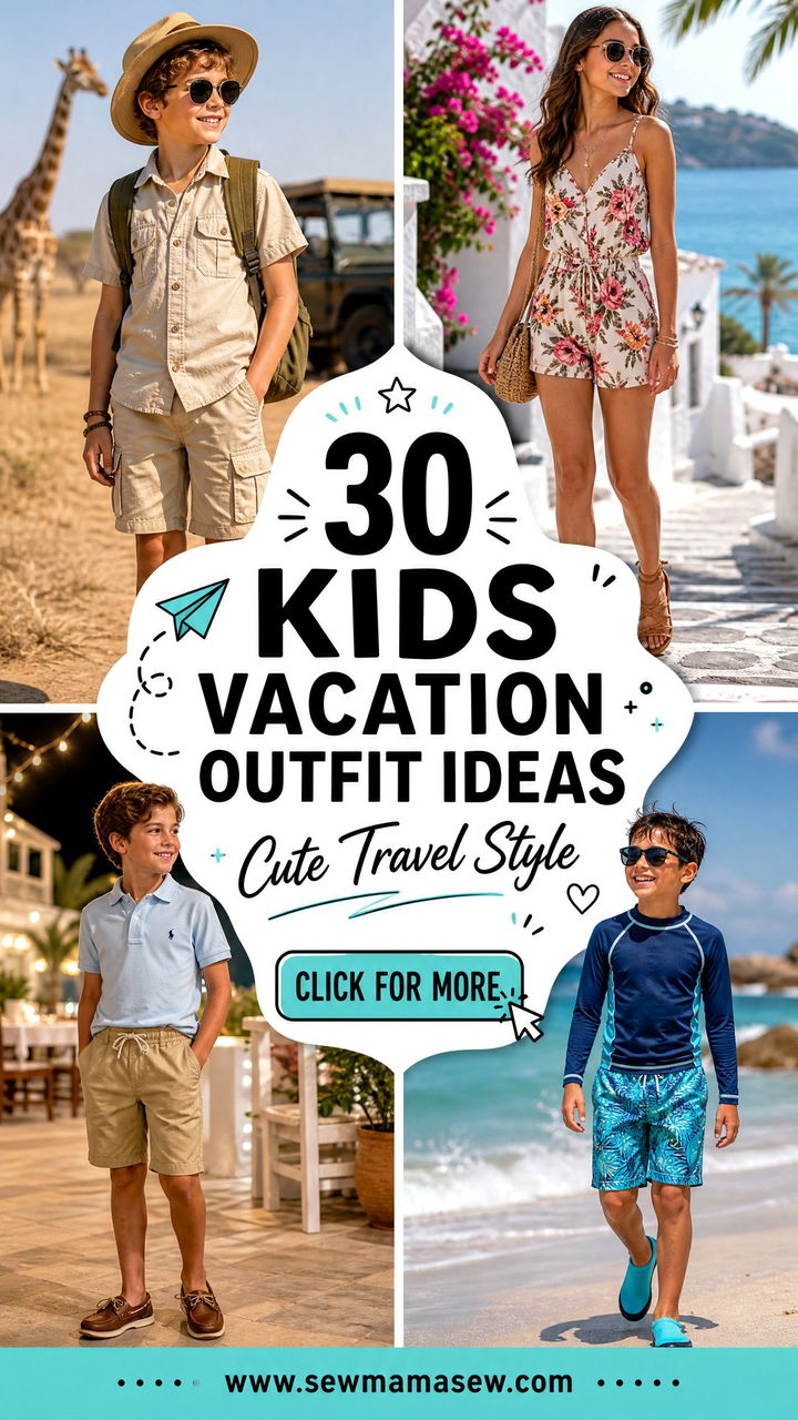 30 Kids Vacation Outfit Ideas for Cute Travel-Ready Style - 30 Kids Vacation Outfit Ideas for Cute, Travel-Ready Style