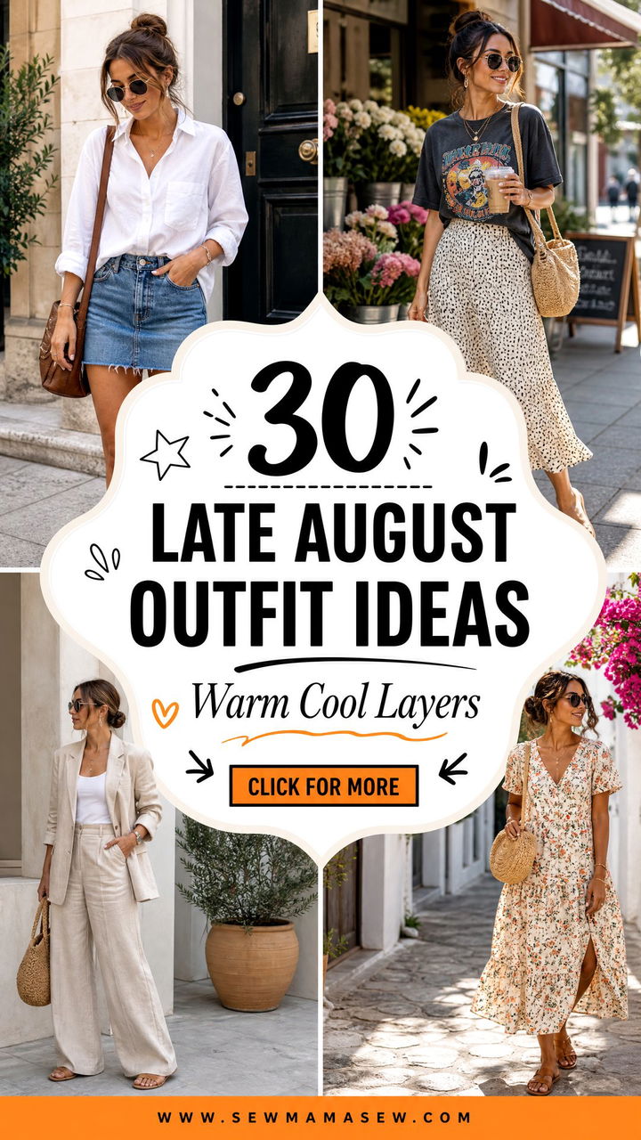 30 Late August Outfit Ideas For Warm Days And Cool Nights - 30 Late August Outfit Ideas For Warm Days And Cool Nights