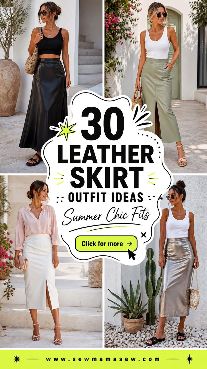 30 Leather Skirt Outfit Ideas for Summer That Stay Chic - 30 Leather Skirt Outfit Ideas for Summer That Stay Chic