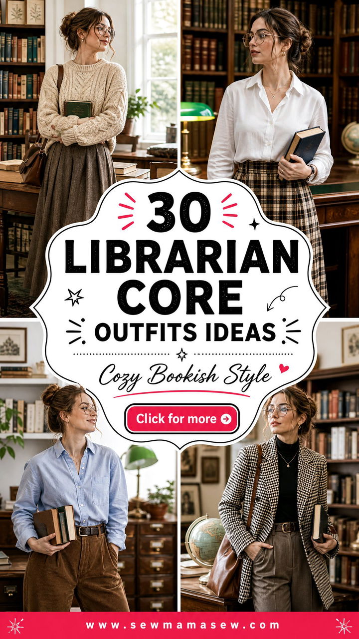 30 Librarian Core Outfits Ideas for Cozy Bookish Style - 30 Librarian Core Outfits Ideas for Cozy Bookish Style