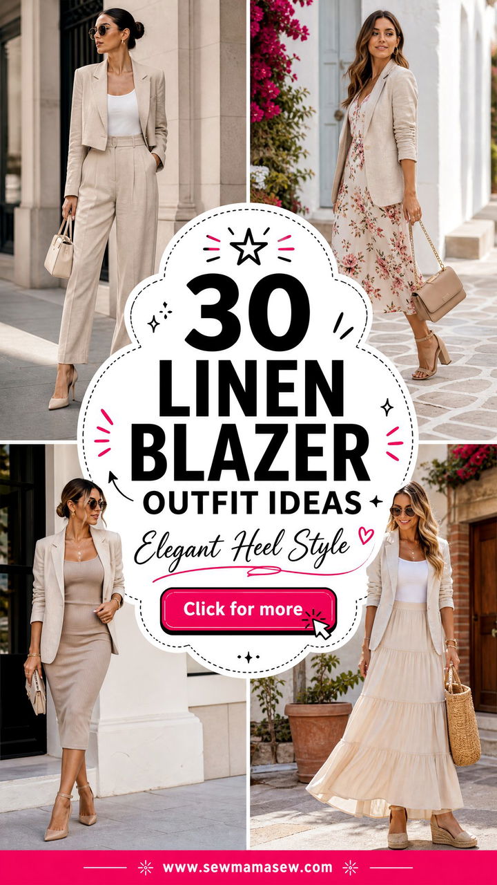 30 Linen Blazer Outfit Ideas With Heels for Elegant Style - 30 Linen Blazer Outfit Ideas With Heels for Elegant Style