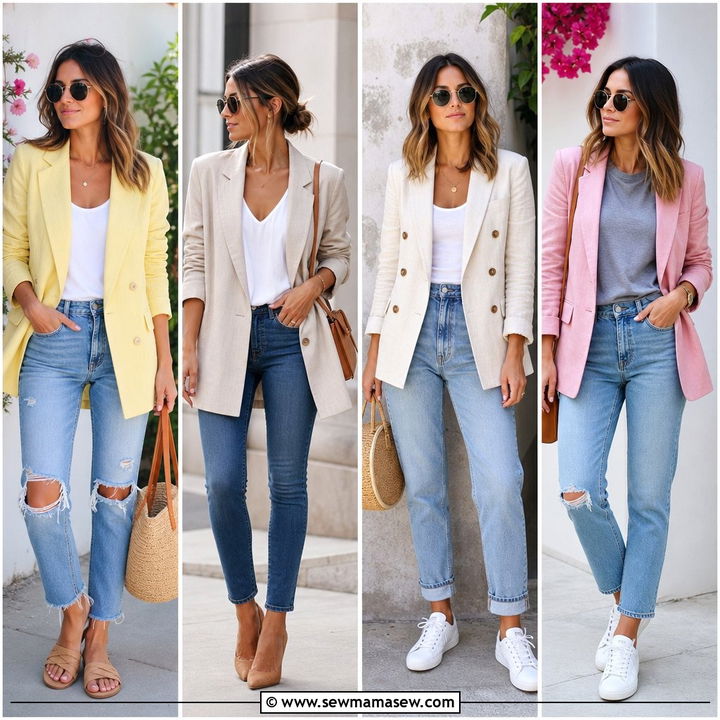 30 Linen Blazer Outfit Ideas With Jeans for Effortless Chic