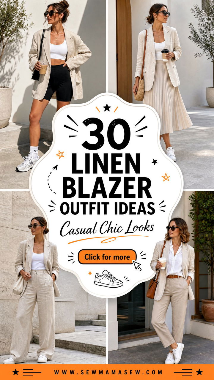 30 Linen Blazer Outfit Ideas With Sneakers for Casual Chic - 30 Linen Blazer Outfit Ideas With Sneakers for Casual Chic