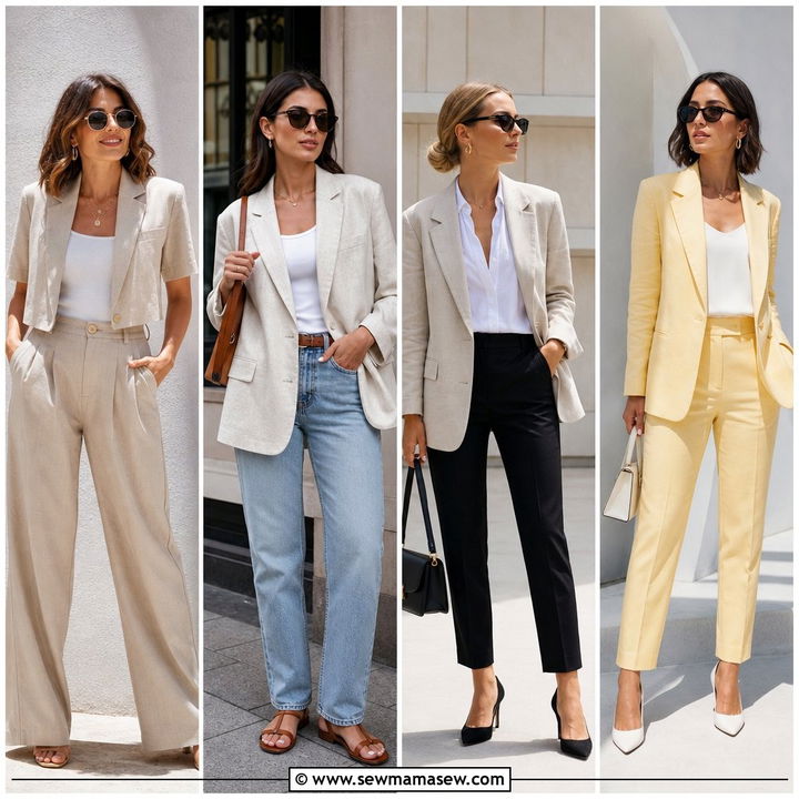30 Linen Blazer Outfit Ideas for Work That Look Polished