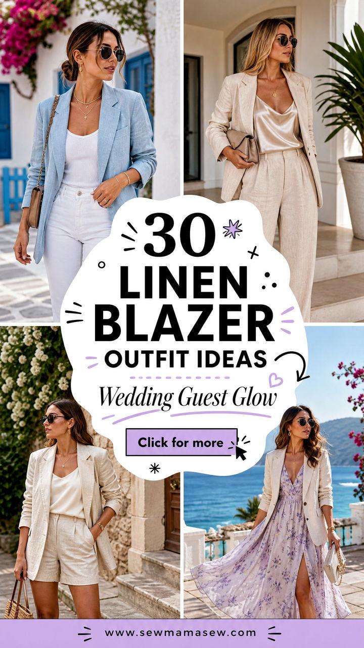 30 Linen Blazer Outfit Ideas for a Wedding Guest Glow - 30 Linen Blazer Outfit Ideas for a Wedding Guest Glow