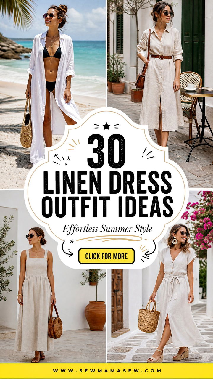 30 Linen Dress Outfit Ideas Summer Looks for Effortless Style - 30 Linen Dress Outfit Ideas Summer Looks for Effortless Style
