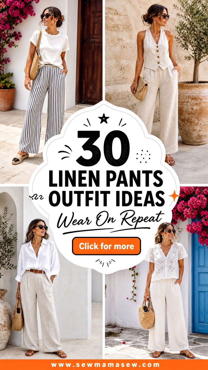 30 Linen Pants Outfit Ideas for Summer Youll Wear on Repeat - 30 Linen Pants Outfit Ideas for Summer You'll Wear on Repeat