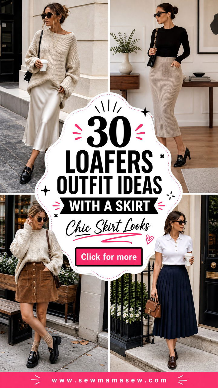 30 Loafers Outfit Ideas With a Skirt for Chic Looks - 30 Loafers Outfit Ideas With a Skirt for Chic Looks