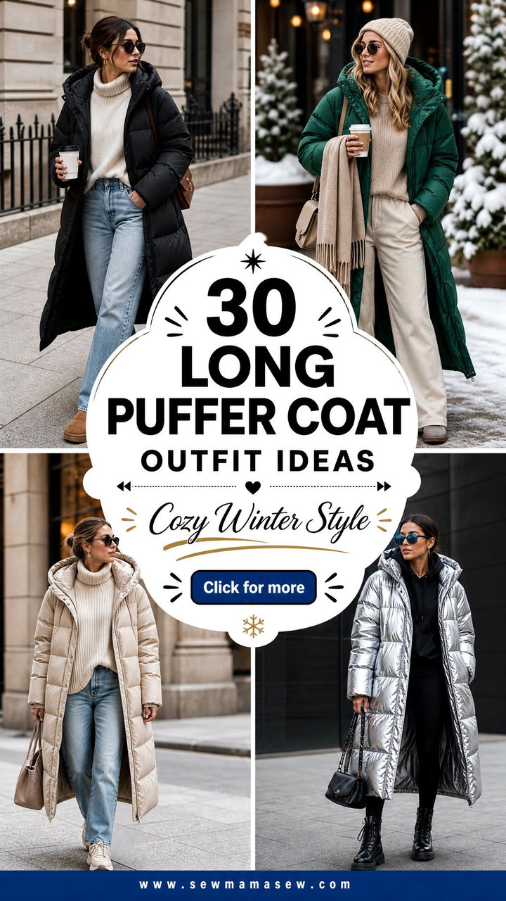 30 Long Puffer Coat Outfit Ideas for Cozy Winter Style - 30 Long Puffer Coat Outfit Ideas for Cozy Winter Style