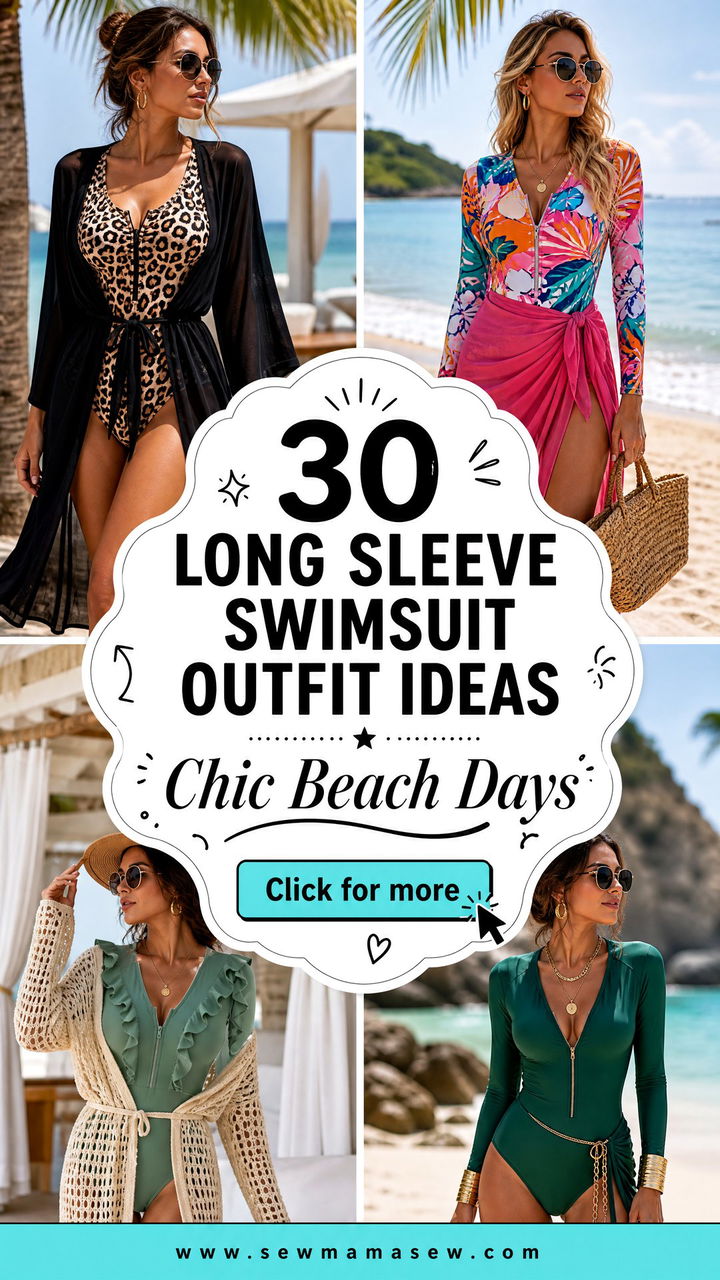 30 Long Sleeve Swimsuit Outfit Ideas for Chic Beach Days - 30 Long Sleeve Swimsuit Outfit Ideas for Chic Beach Days