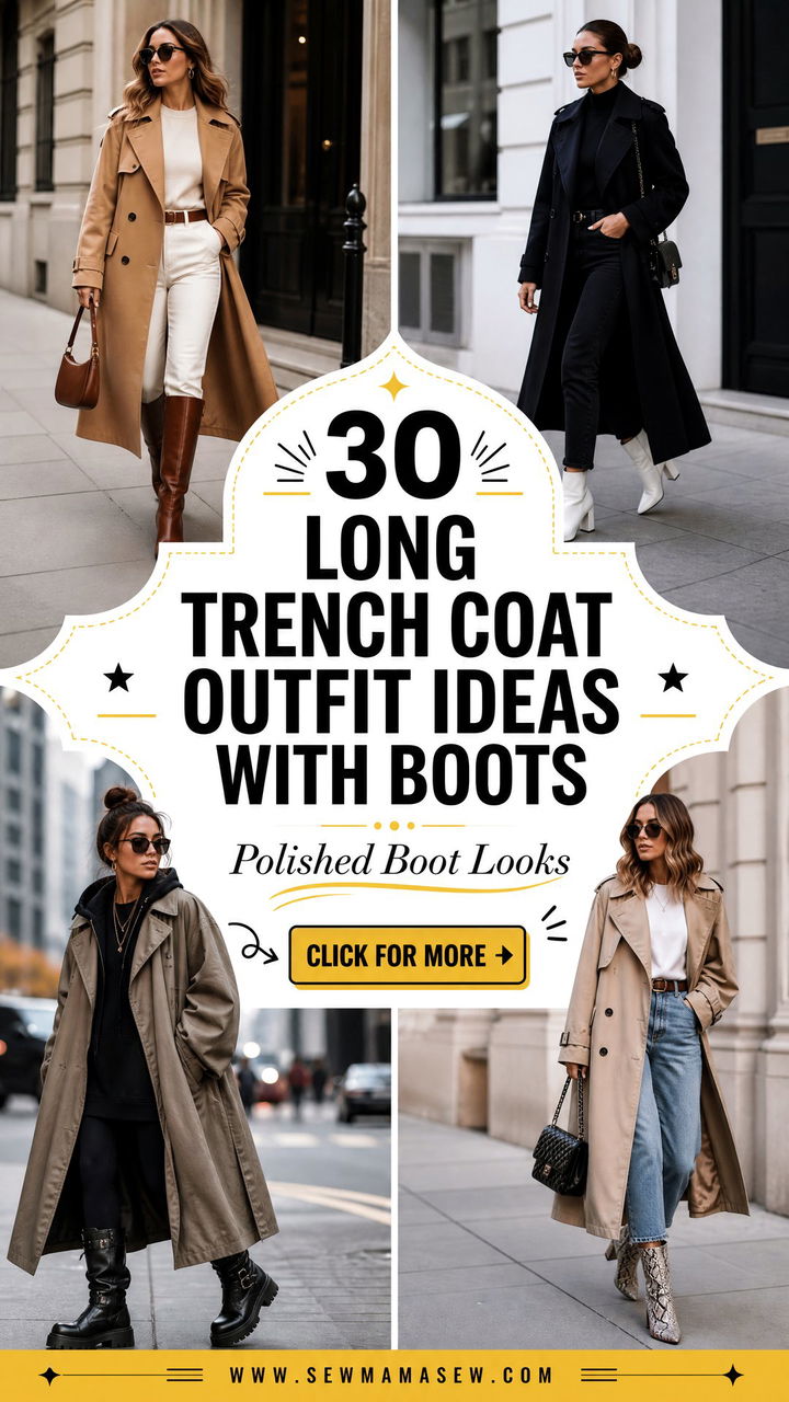 30 Long Trench Coat Outfit Ideas With Boots for Polished Looks - 30 Long Trench Coat Outfit Ideas With Boots for Polished Looks