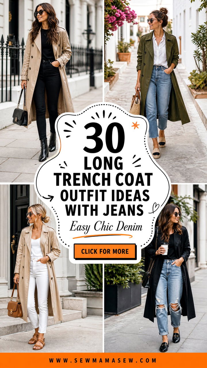 30 Long Trench Coat Outfit Ideas With Jeans for Easy Chic - 30 Long Trench Coat Outfit Ideas With Jeans for Easy Chic