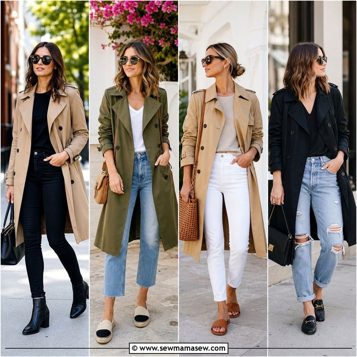 30 Long Trench Coat Outfit Ideas With Jeans for Easy Chic