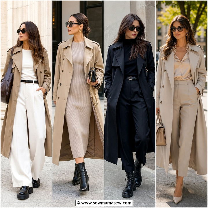 30 Long Trench Coat Outfit Ideas for Rainy Day Chic