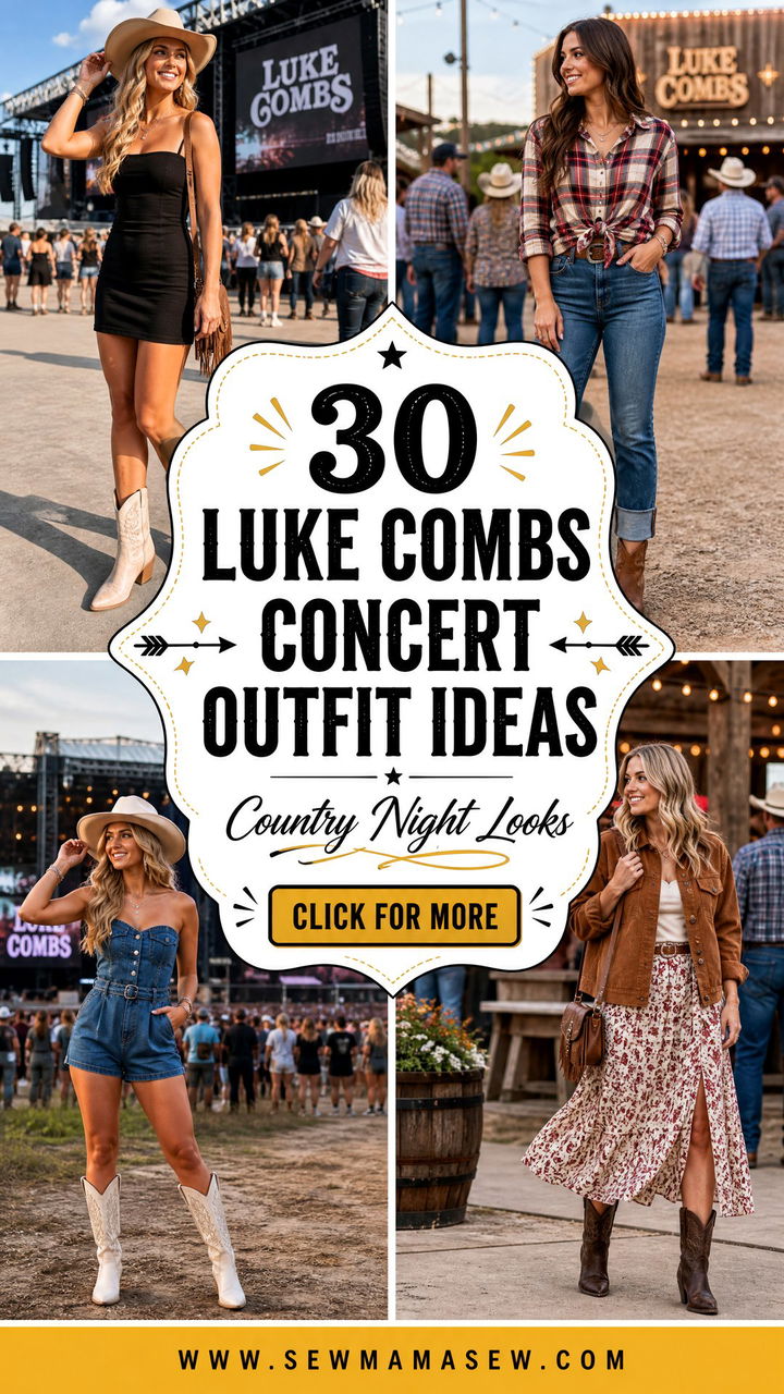 30 Luke Combs Concert Outfit Ideas Country Night Looks - 30 Luke Combs Concert Outfit Ideas: Country Night Looks