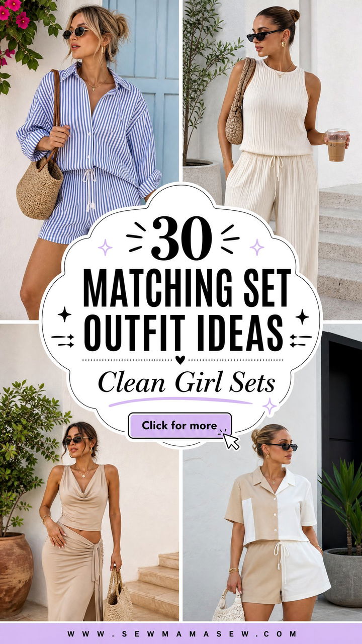 30 Matching Set Outfit Ideas Clean Girl Fans Will Love - 30 Matching Set Outfit Ideas Clean Girl Fans Will Love