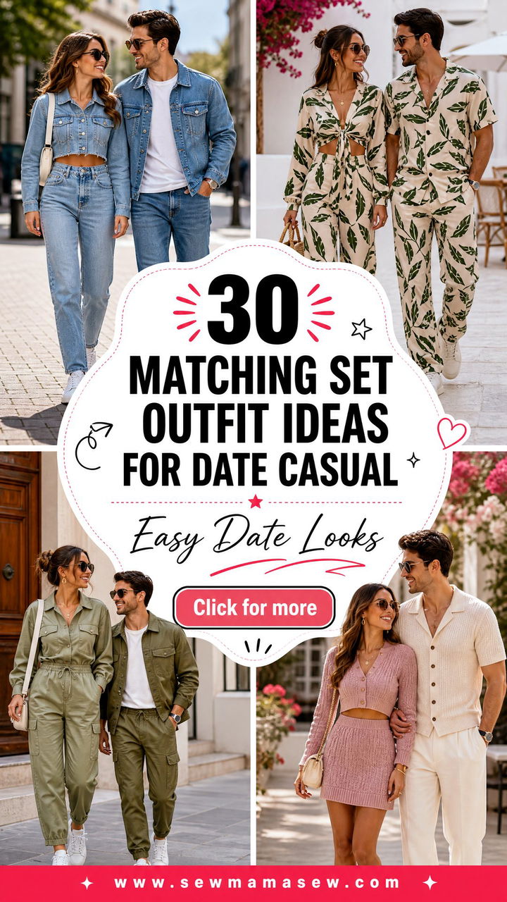 30 Matching Set Outfit Ideas for Date Casual Easy Looks - 30 Matching Set Outfit Ideas for Date Casual: Easy Looks