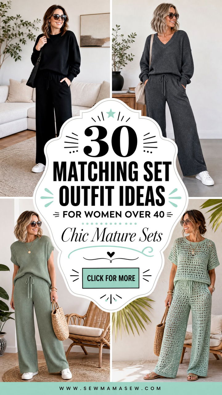 30 Matching Set Outfit Ideas for Women Over 40 Chic Looks - 30 Matching Set Outfit Ideas for Women Over 40: Chic Looks