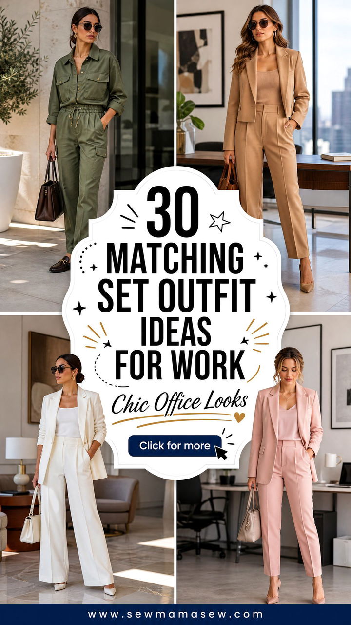 30 Matching set outfit ideas for work Chic Office Looks - 30 Matching set outfit ideas for work: Chic Office Looks