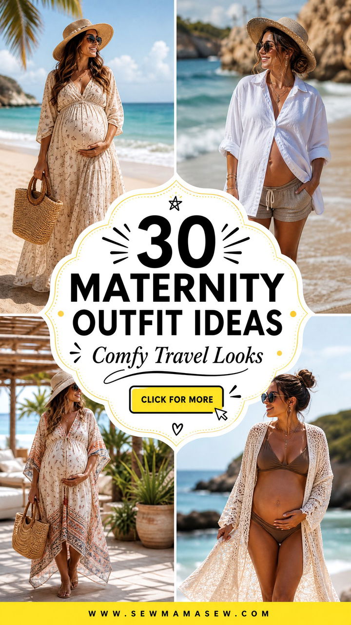 30 Maternity Outfit Ideas for Vacation Comfy Travel Looks - 30 Maternity Outfit Ideas for Vacation: Comfy Travel Looks