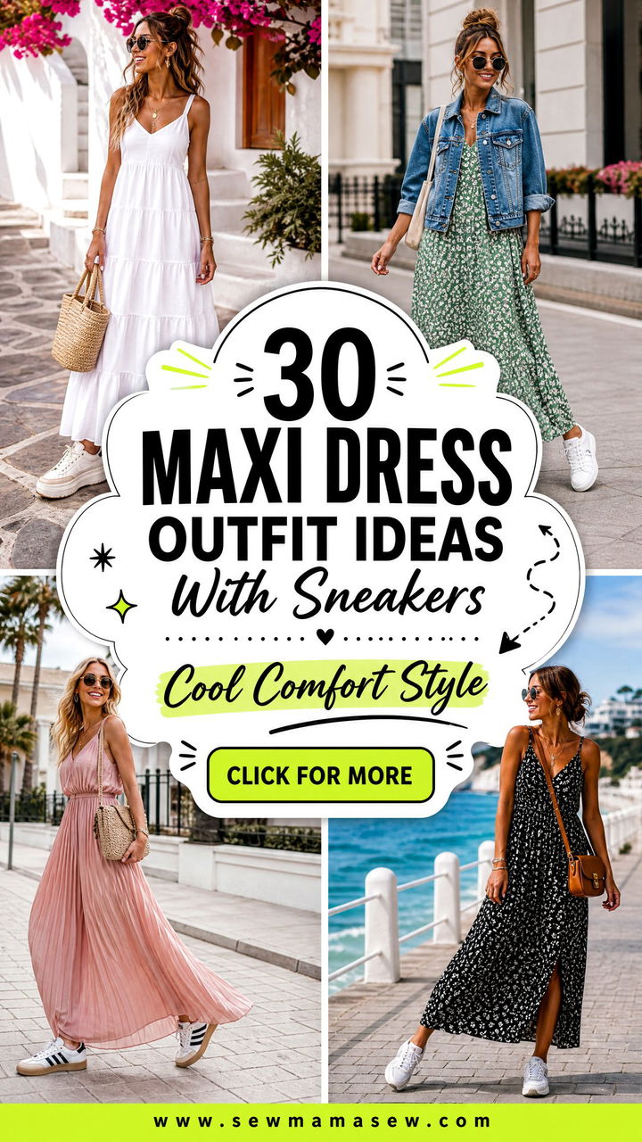 30 Maxi Dress Outfit Ideas With Sneakers For Cool Comfort - 30 Maxi Dress Outfit Ideas With Sneakers For Cool Comfort