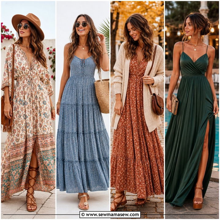 30 Maxi Dress With Sandals Outfit Ideas for Summer Ease