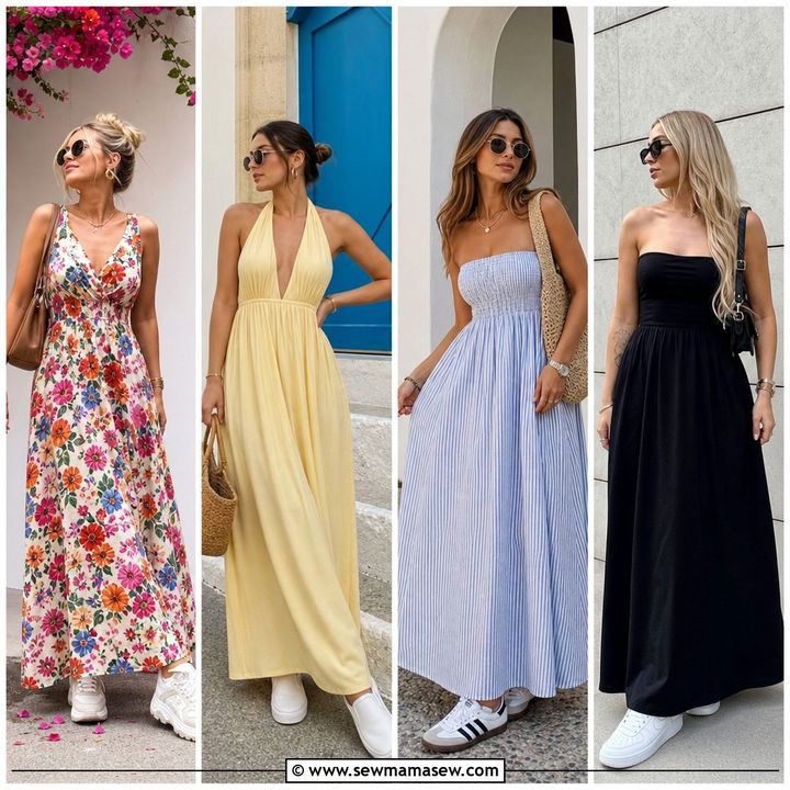 30 Maxi Dress With Sneakers Outfit Ideas for Casual Chic