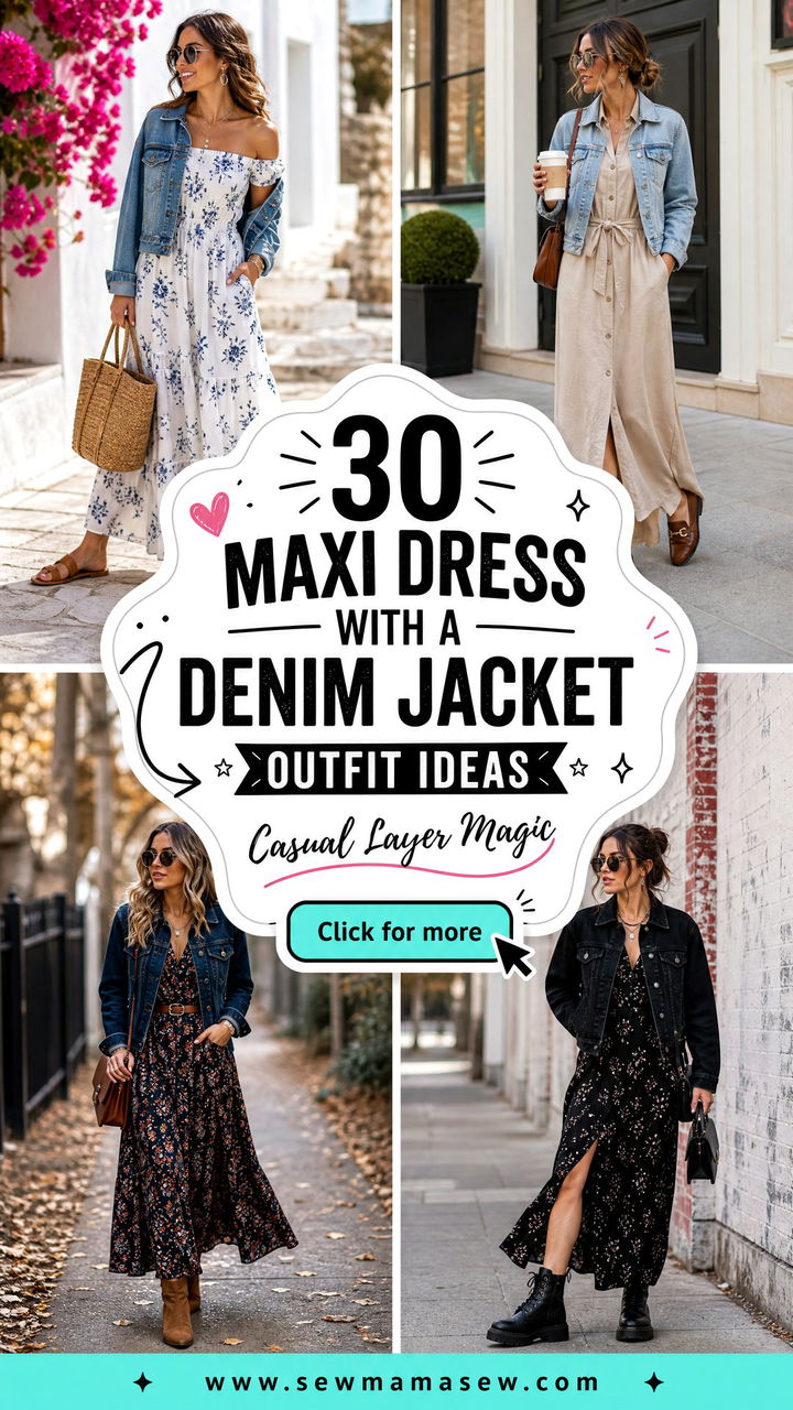 30 Maxi Dress With a Denim Jacket Outfit Ideas to Try - 30 Maxi Dress With a Denim Jacket Outfit Ideas to Try