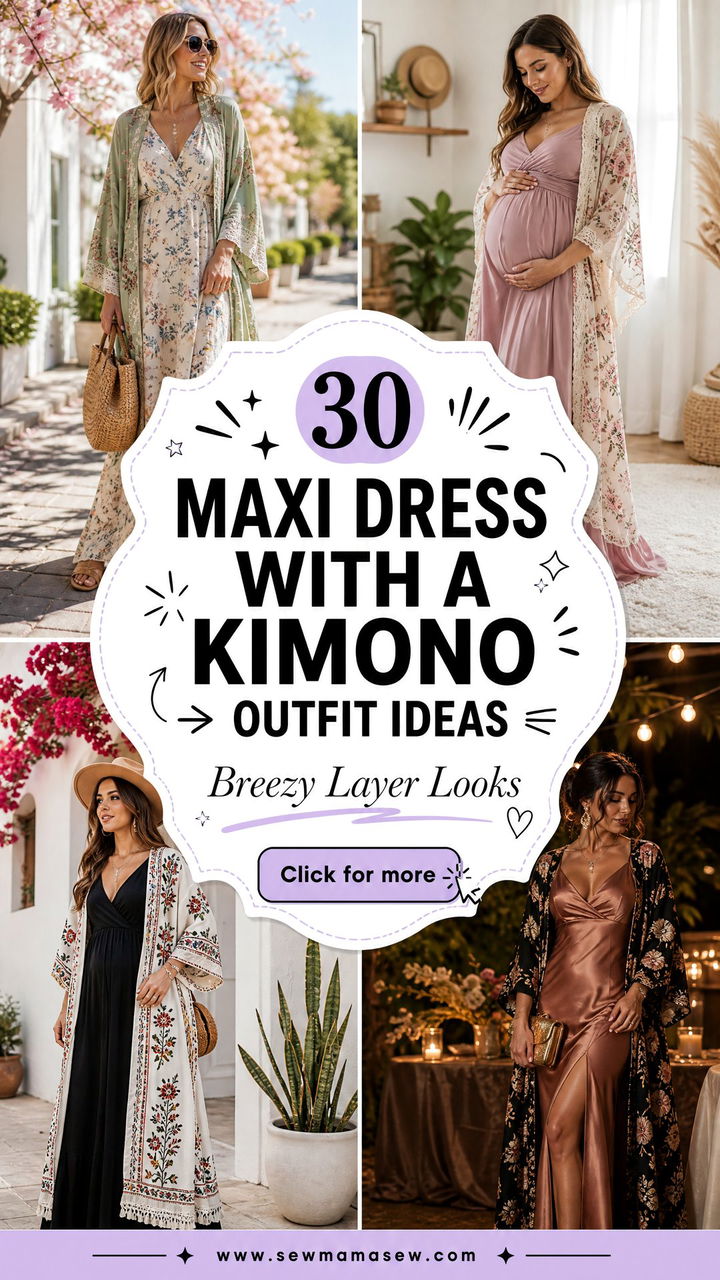 30 Maxi Dress With a Kimono Outfit Ideas for Breezy Layers - 30 Maxi Dress With a Kimono Outfit Ideas for Breezy Layers