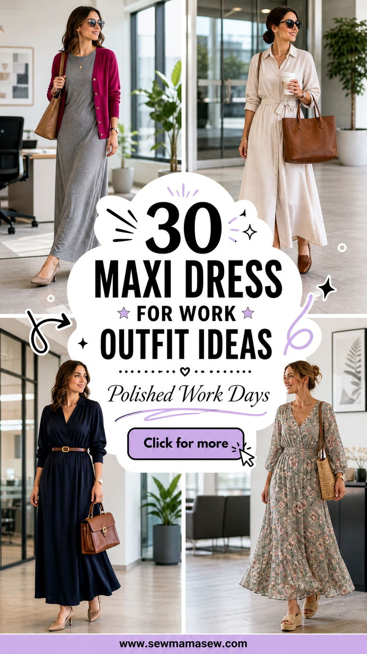 30 Maxi Dress for Work Outfit Ideas for Polished Days - 30 Maxi Dress for Work Outfit Ideas for Polished Days