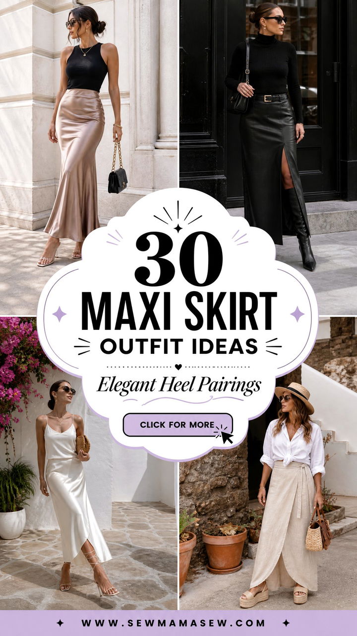 30 Maxi Skirt Outfit Ideas With Heels for Elegant Outfits - 30 Maxi Skirt Outfit Ideas With Heels for Elegant Outfits