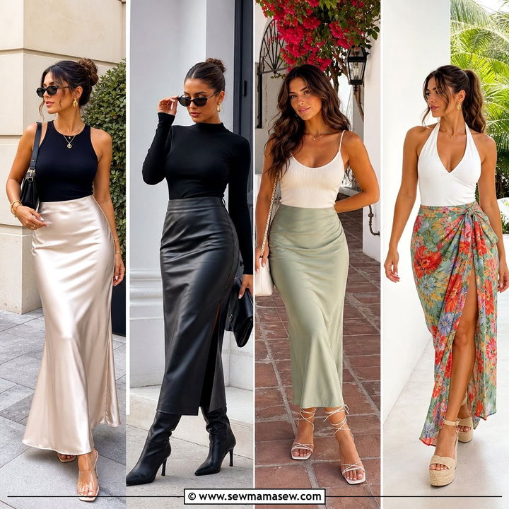 30 Maxi Skirt Outfit Ideas With Heels for Elegant Outfits
