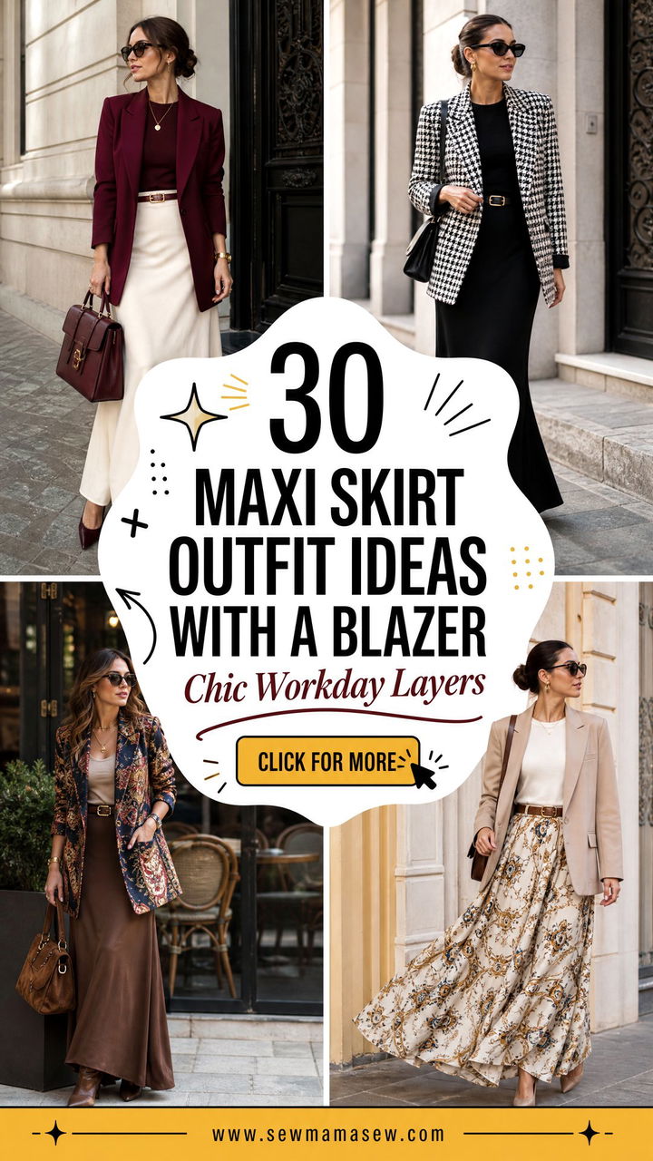 30 Maxi Skirt Outfit Ideas With a Blazer for Chic Workdays - 30 Maxi Skirt Outfit Ideas With a Blazer for Chic Workdays