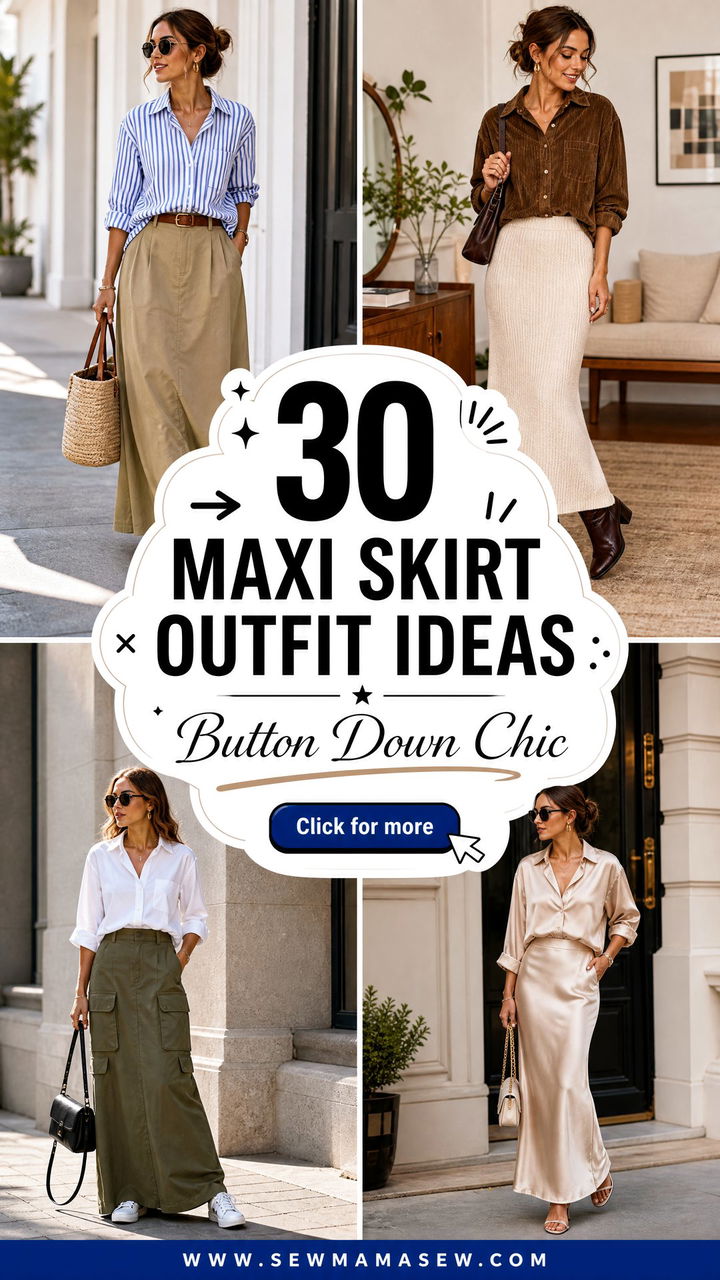 30 Maxi Skirt Outfit Ideas With a Button Down for Chic Days - 30 Maxi Skirt Outfit Ideas With a Button Down for Chic Days