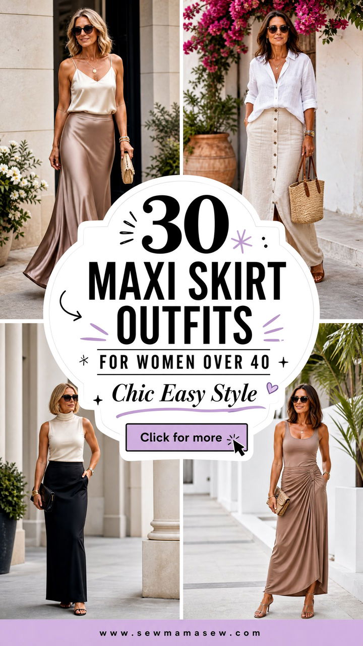 30 Maxi Skirt Outfits for Women Over 40 Chic Easy Looks - 30 Maxi Skirt Outfits for Women Over 40: Chic Easy Looks