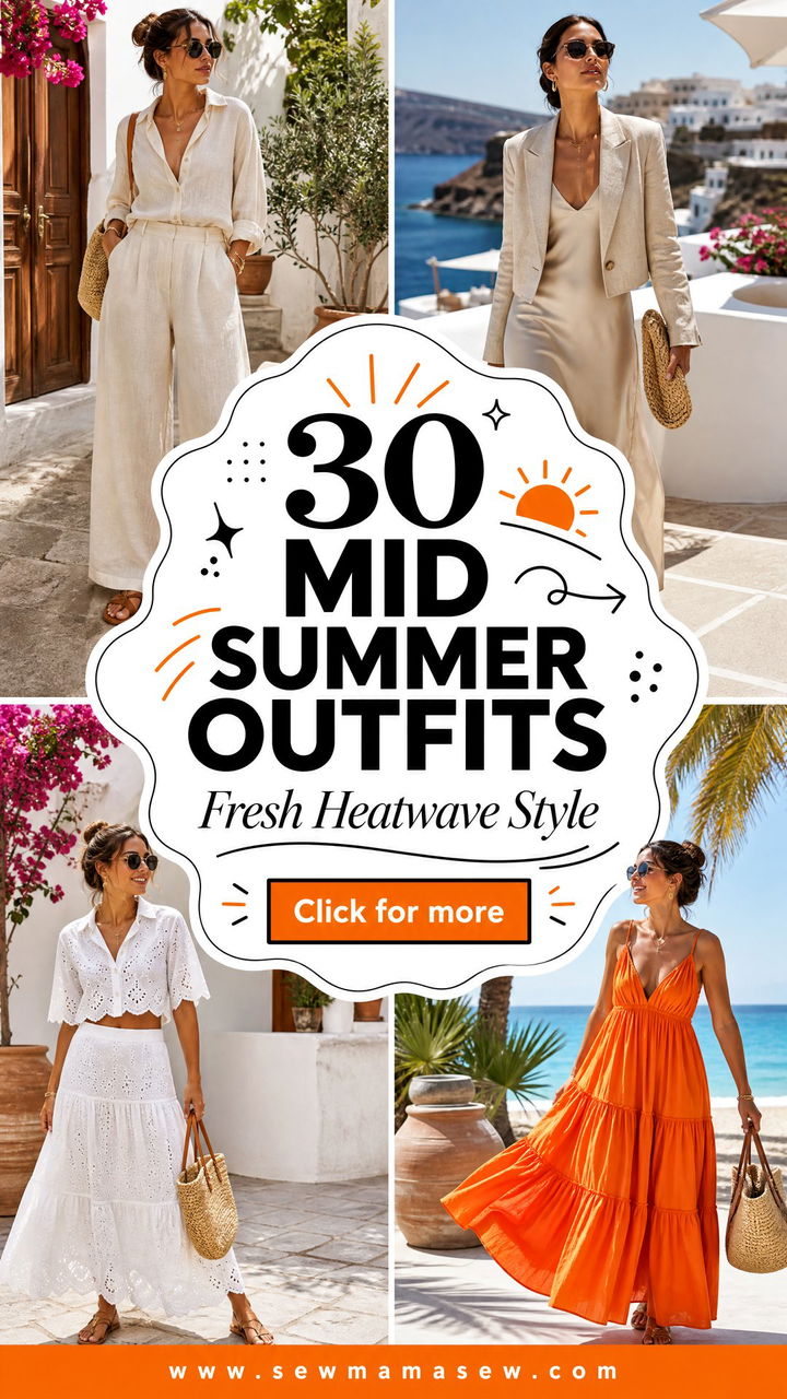 30 Mid Summer Outfits for Fresh Heatwave Style Youll Love - 30 Mid Summer Outfits for Fresh Heatwave Style You'll Love