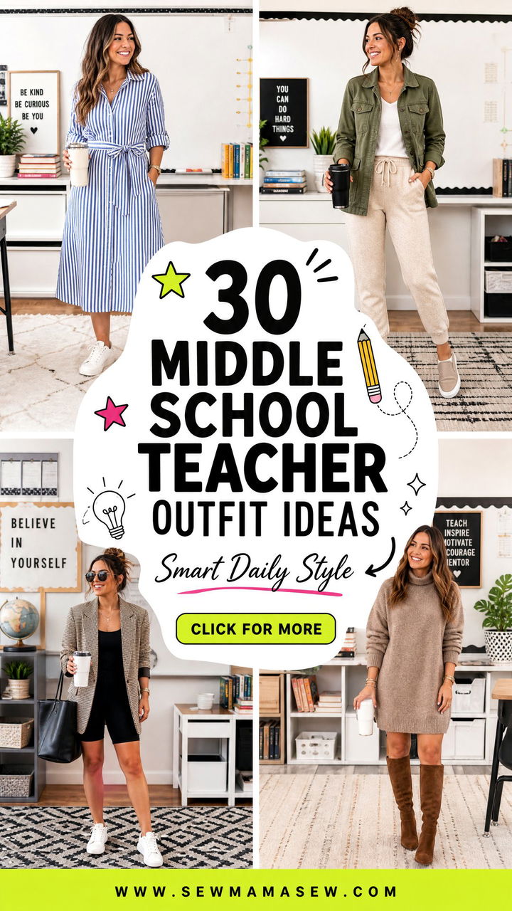 30 Middle School Teacher Outfit Ideas for Smart Daily Style - 30 Middle School Teacher Outfit Ideas for Smart Daily Style
