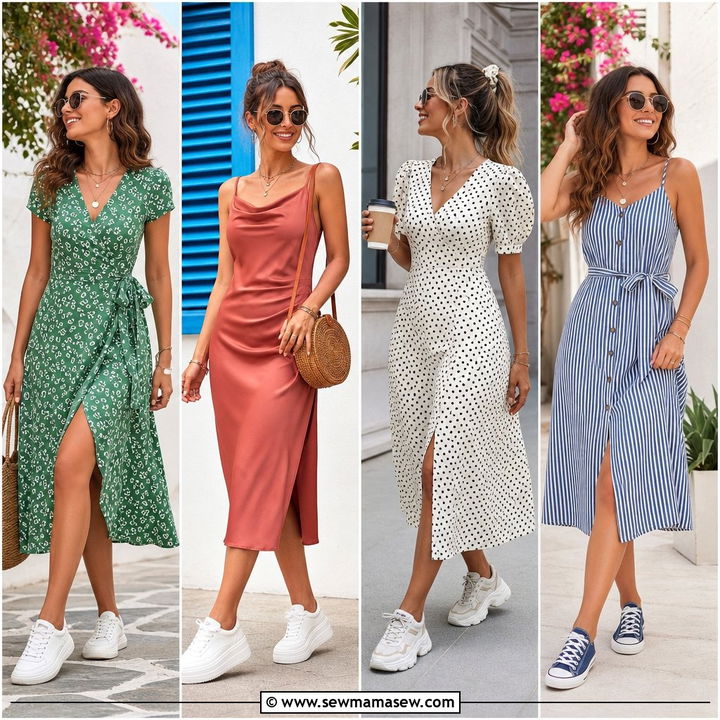 30 Midi Dress Outfit Ideas With Sneakers for Casual Chic