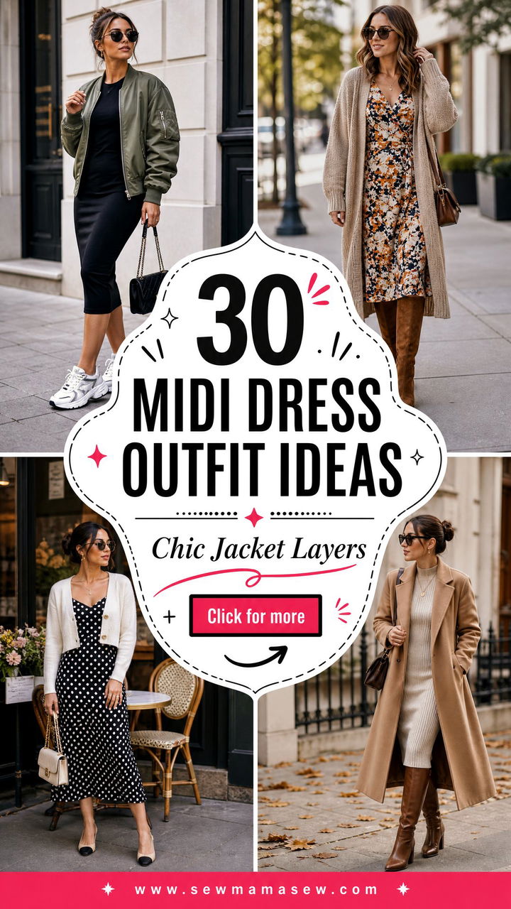 30 Midi Dress Outfit Ideas With a Jacket for Chic Days Out - 30 Midi Dress Outfit Ideas With a Jacket for Chic Days Out