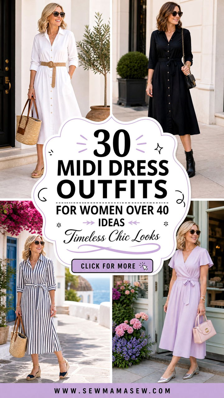 30 Midi Dress Outfits for Women Over 40 That Feel Chic - 30 Midi Dress Outfits for Women Over 40 That Feel Chic