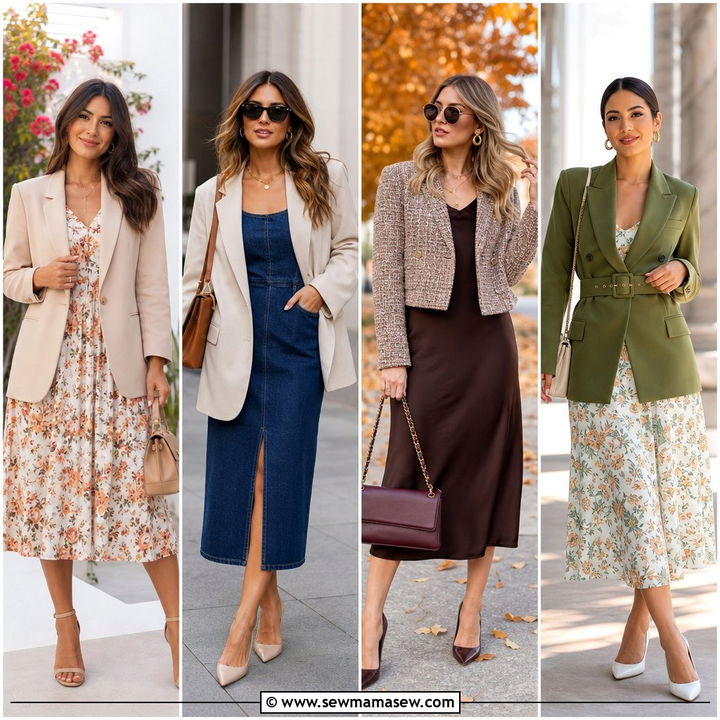 30 Midi Dress With Blazer Outfit Ideas for Chic Workdays