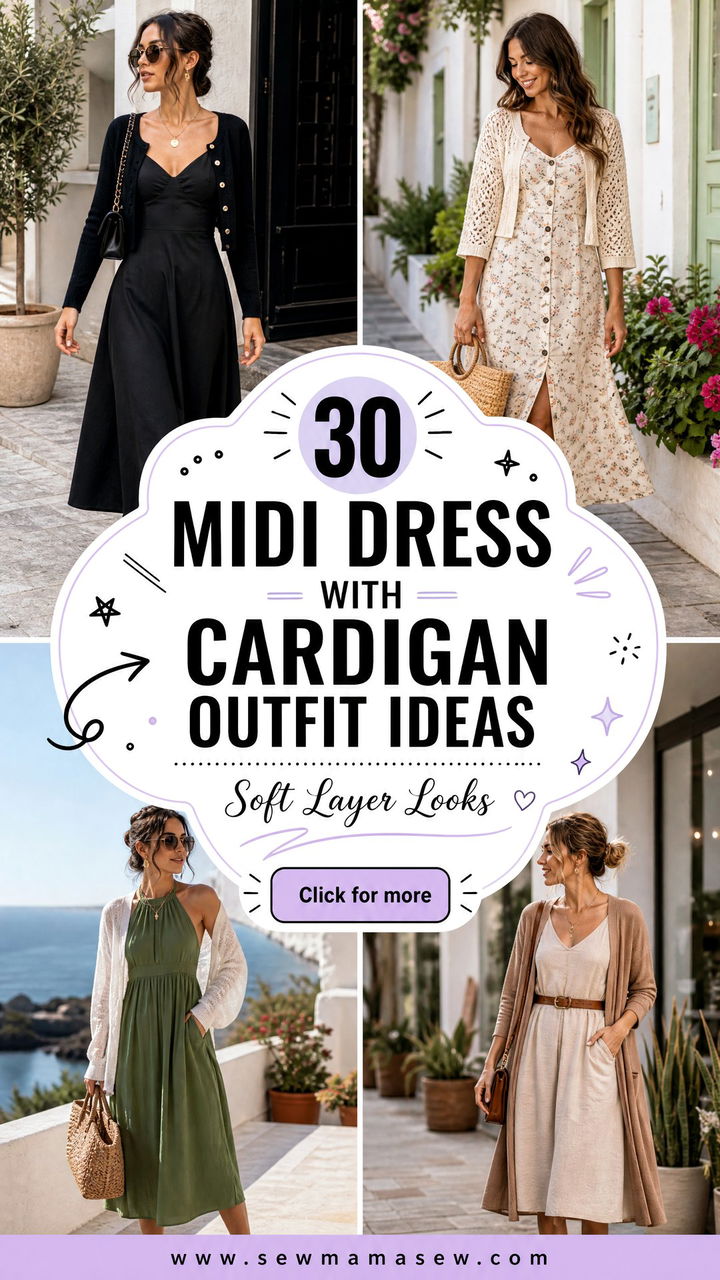30 Midi Dress With Cardigan Outfit Ideas for Soft Layers - 30 Midi Dress With Cardigan Outfit Ideas for Soft Layers